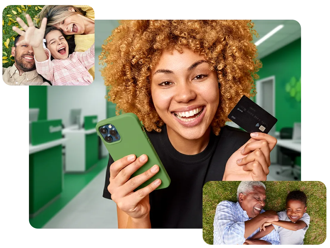 Cliente feliz Saque Crédito